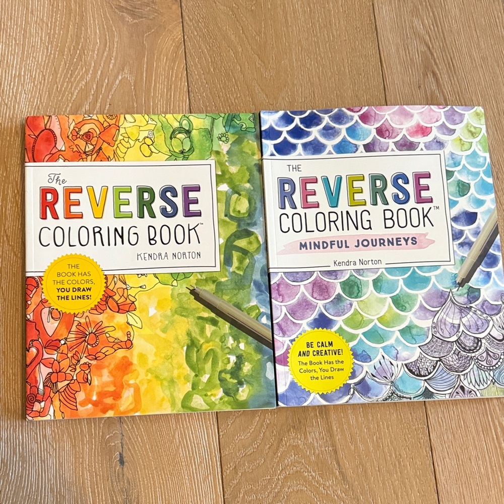 Reverse Coloring Book Set